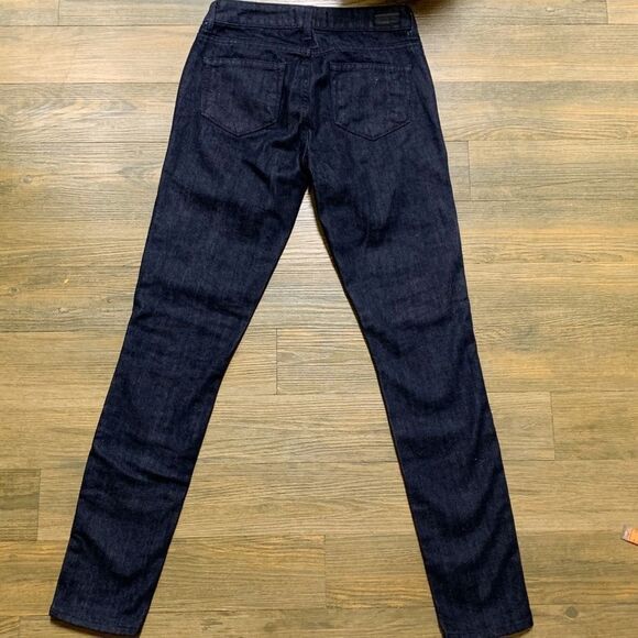 Paige Antoinette Black Velvet Color Block Print Front Skinny Jean 25 - Picture 4 of 8